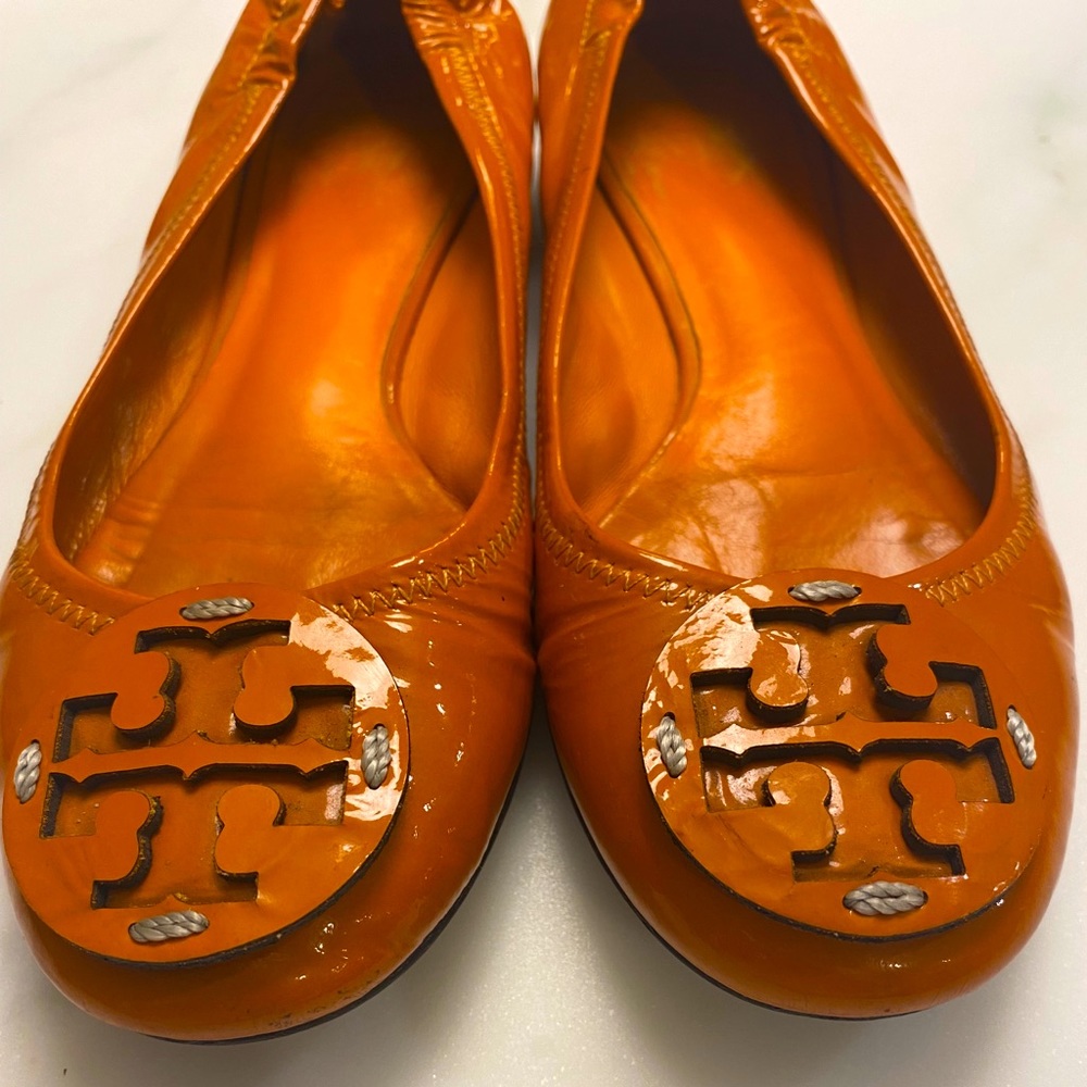 Tory Burch orange flats